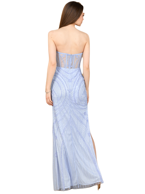 Lara New York Beaded Corset Dress With Slit