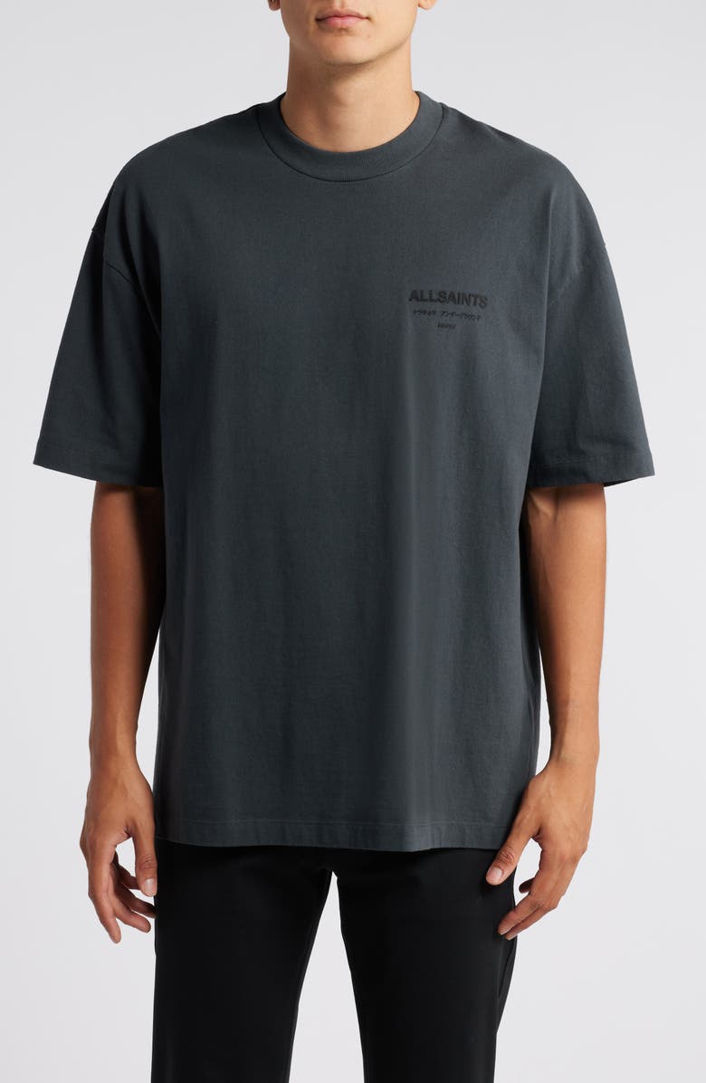 AllSaints Xander Crewneck T-Shirt, Main, color, Carter Grey