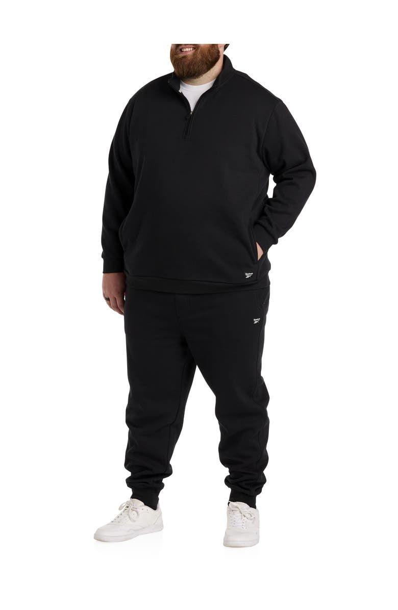 Reebok Big & Tall 1/4-Zip Pullover, Alternate, color, Black