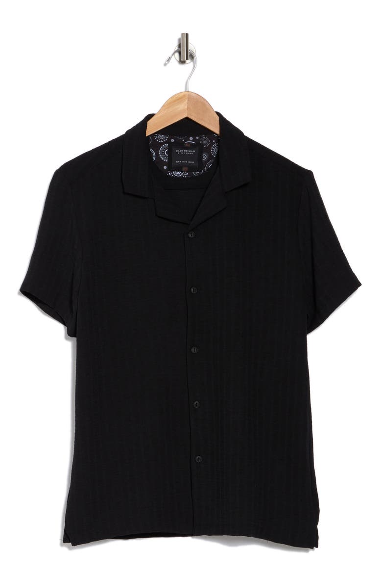 Textured Knit T-Shirt, Alternate, color, BLACK