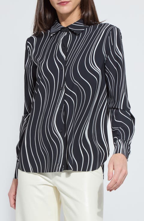 Connie Slim Fit Animal Print Button-Up Shirt