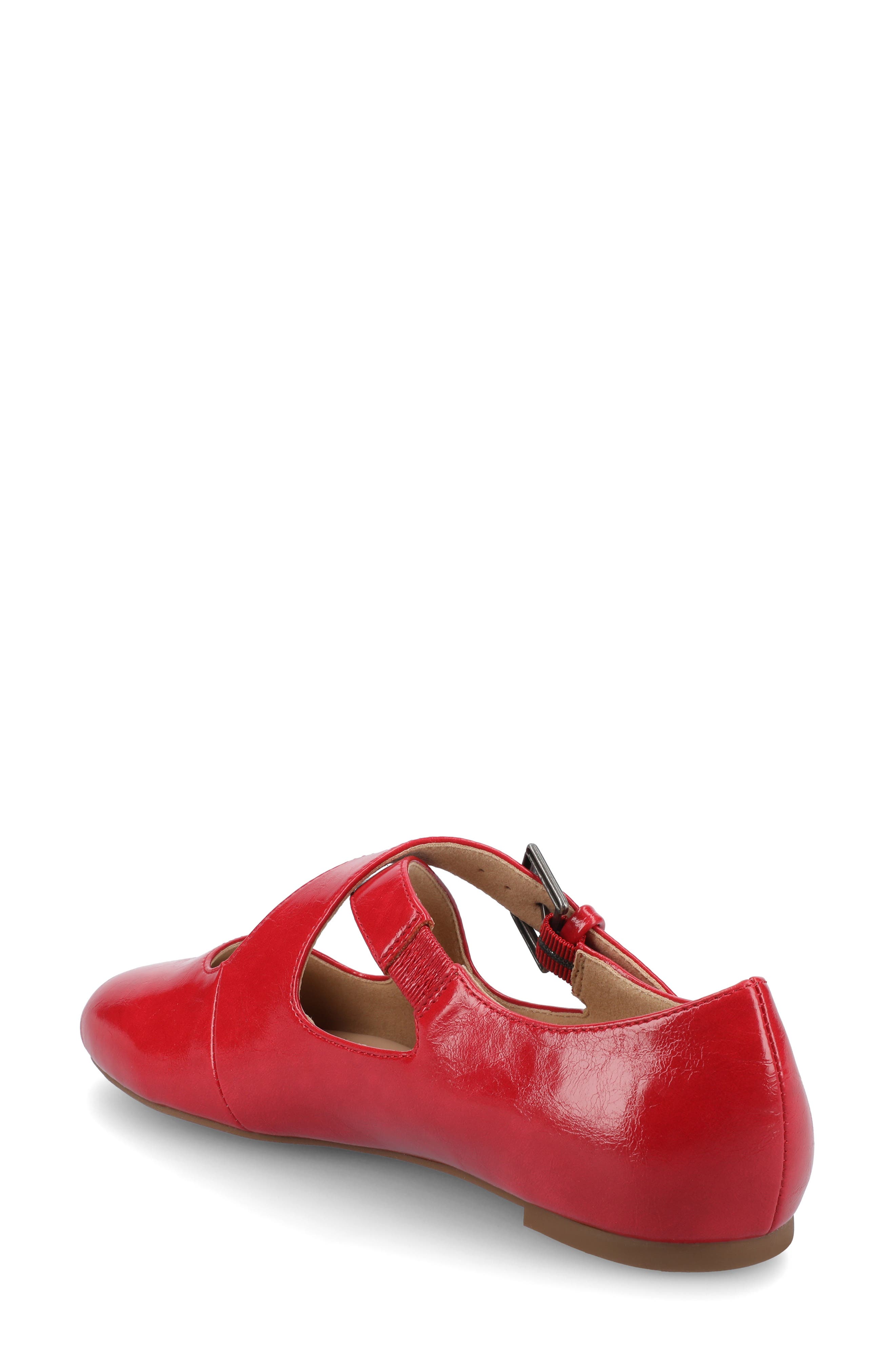 Ivanna Mary Jane Flat, Alternate, color, RED