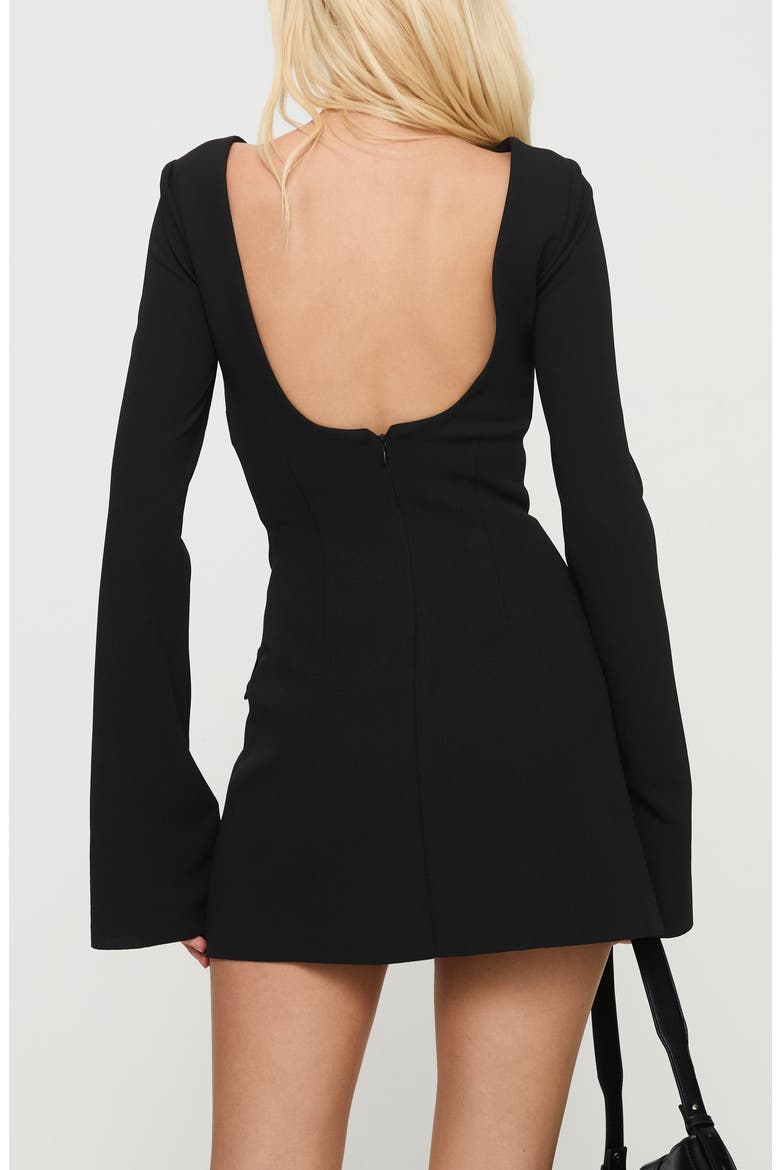 Carters Long Sleeve Minidress, Alternate, color, BLACK