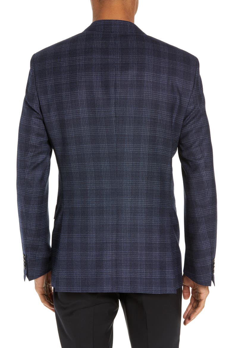 Hutsons Slim Fit Check Virgin Wool Sport Coat, Alternate, color, LIGHT/ PASTEL BLUE