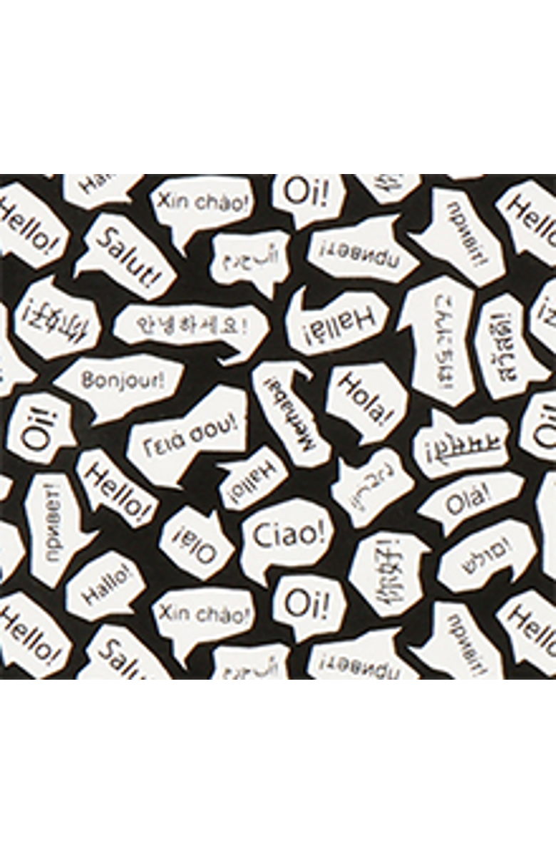 Mixed Up Clothing Baby Jumpsuit Romper, Alternate, color, Black/White/Hello