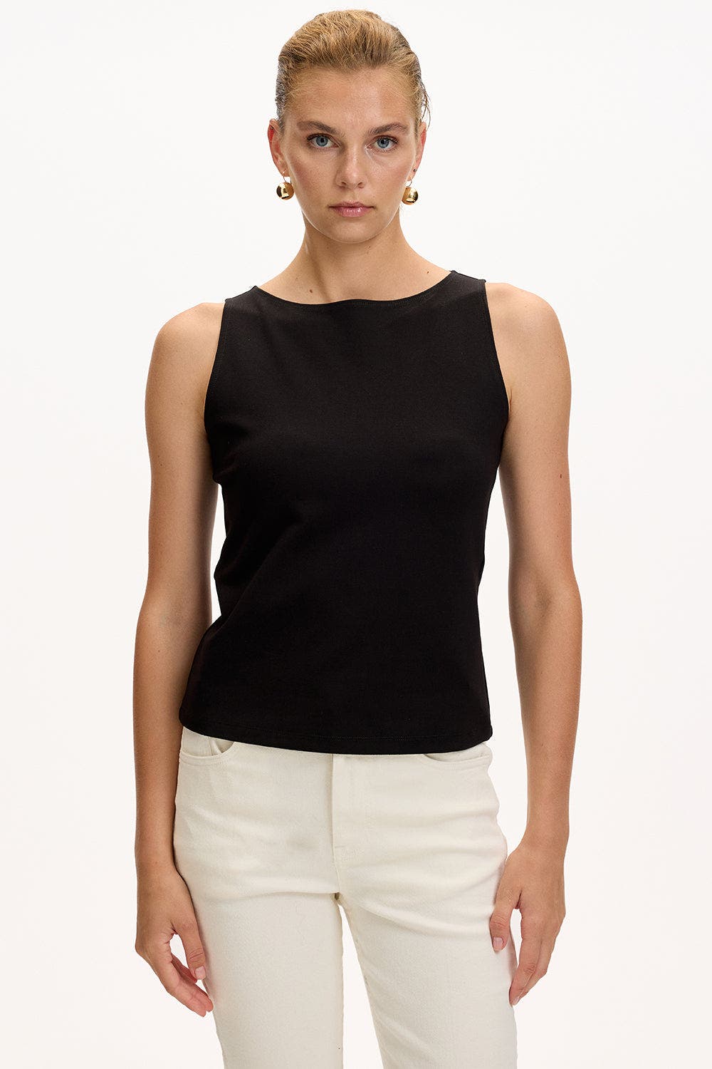 Chelsea Boat Neck Sleeveless Knit Blouse - image 2