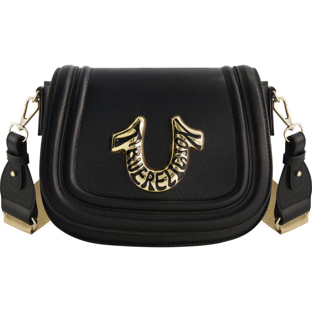 True Religion Logo Crossbody Bag In Black