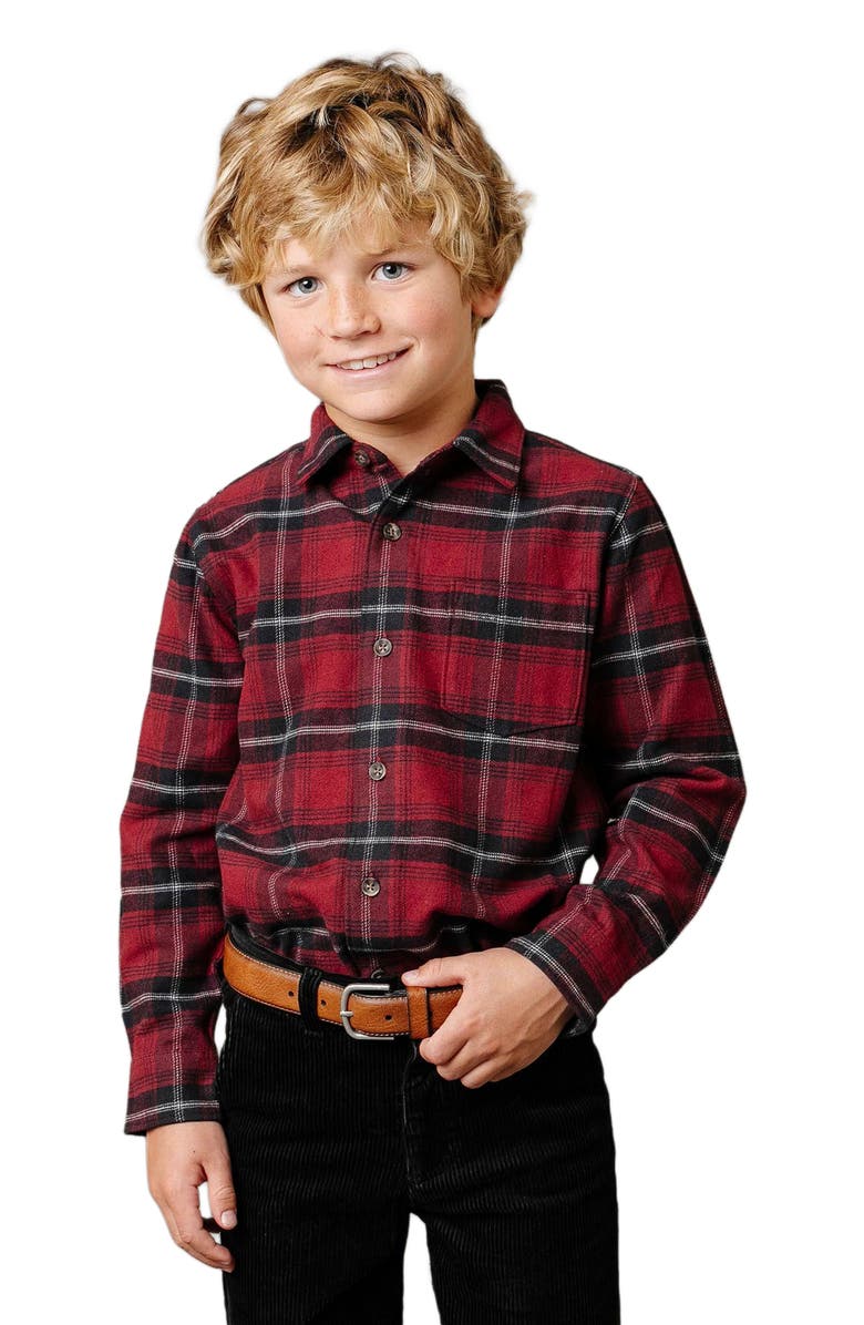 Hope & Henry Boys' Organic Flannel Shirt, Kids, Main, color, 