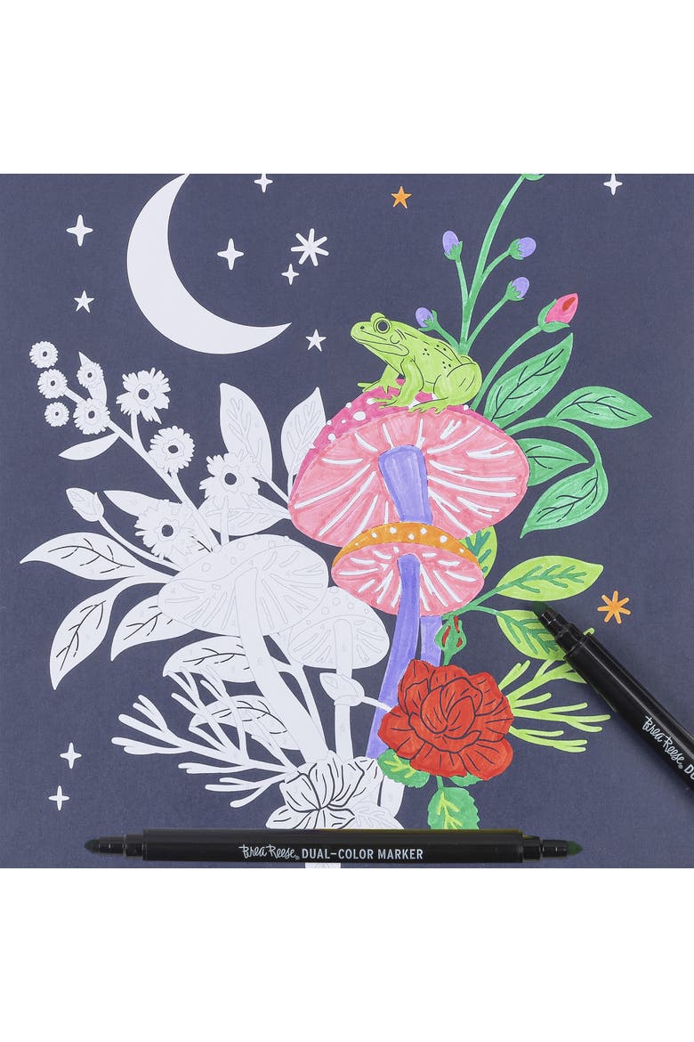 Marker Color by Number Kit Whimsical Botanicals, Alternate, color, Multicolored