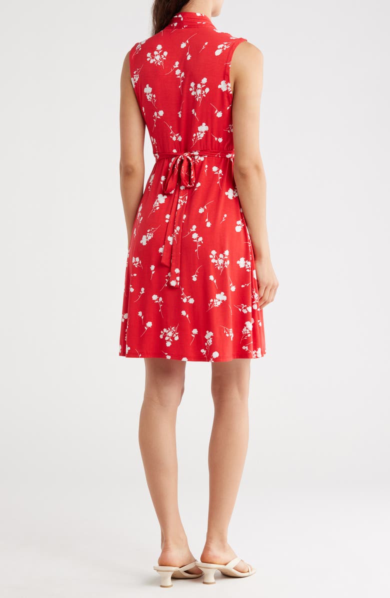 French Connection Floral Tie Waist Jersey Dress, Alternate, color,