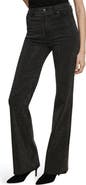 Veronica Beard Crosbie Crystal Embellished High Waist Slim Wide Leg Jeans