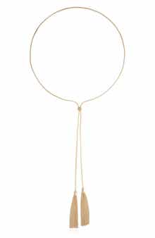 Double Chain Tassel Bolo Necklace