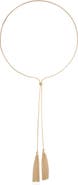 Ettika Double Chain Tassel Bolo Necklace