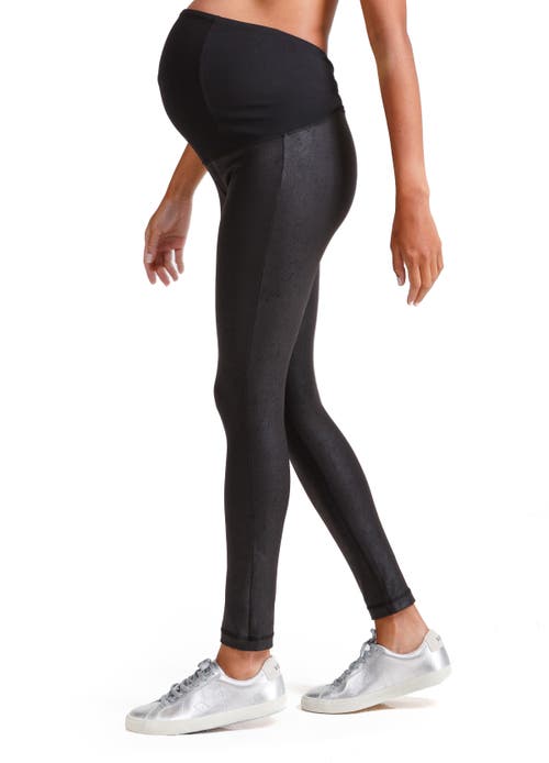 Ingrid & Isabel Faux Leather Maternity Leggings In Black