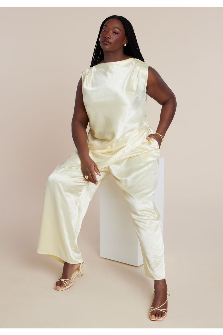 Pleat Detail Longline Top, Alternate, color, GOLDEN HAZE