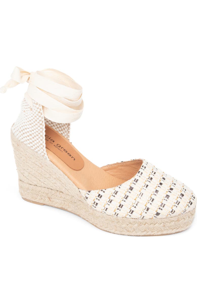 patricia green Lillian Raffia Ankle Wrap Platform Espadrille Sandal, Main, color,