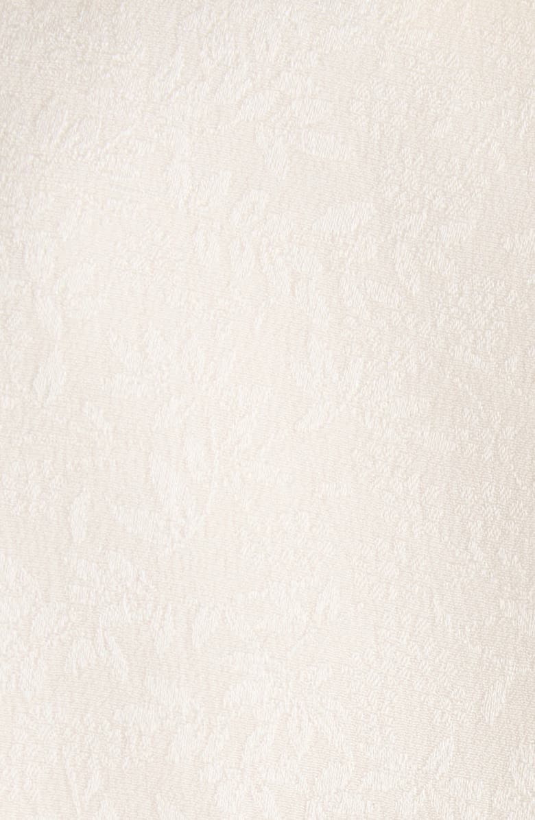 Chloé Organic Silk Jacquard Popover Top, Alternate, color, Coconut Milk