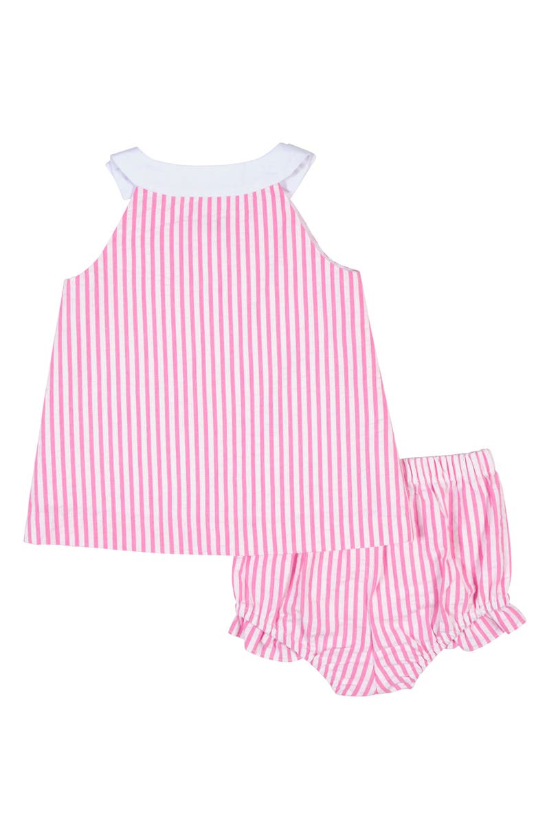 Florence Eiseman Seersucker Dress With Strawberries, Alternate, color, Pink/White