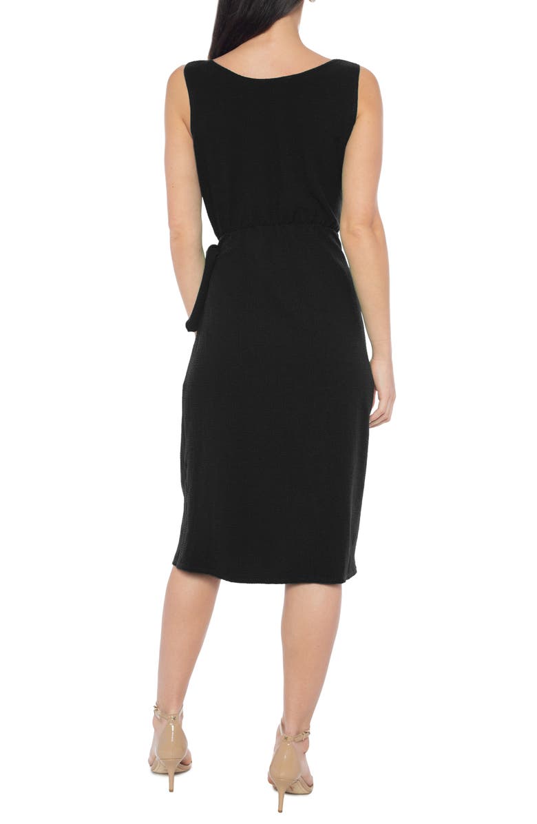 TASH AND SOPHIE Side Tie Sleeveless Faux Wrap Dress, Alternate, color,