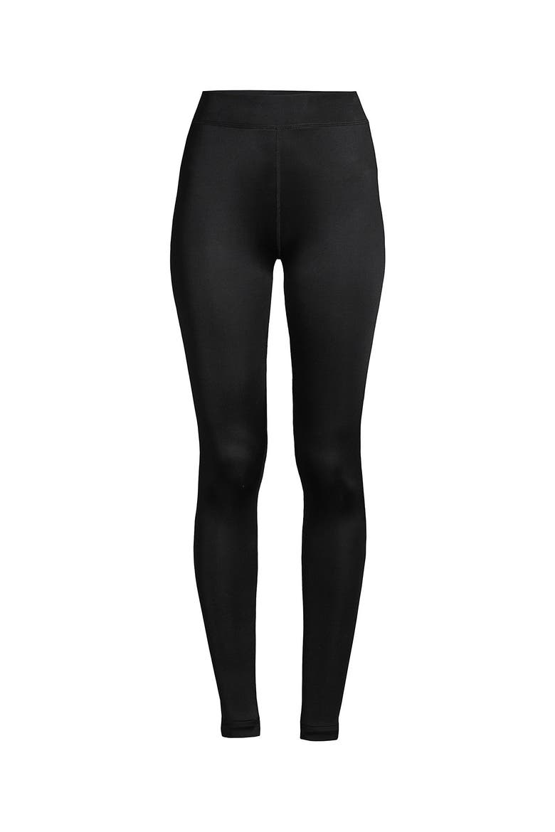 Silk Interlock Long Underwear Leggings Pants, Alternate, color, Black