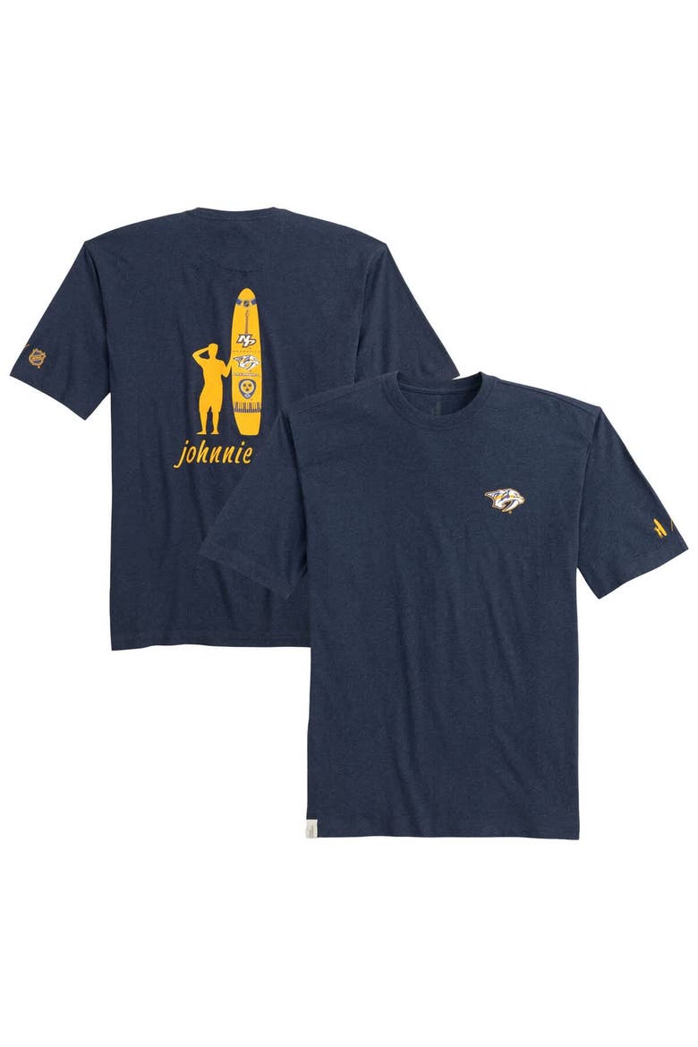 Men's johnnie-O Navy Nashville Predators Heathered Spencer T-Shirt, Main, color, Navy