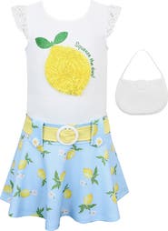 Zunie Kids' Lemon Dress & Handbag Set
