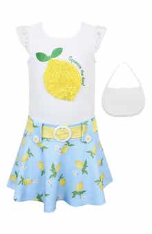 Zunie Kids' Lemon Dress & Handbag Set