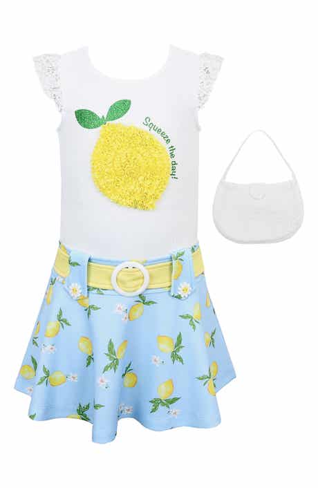 Zunie Kids' Lemon Dress & Handbag Set