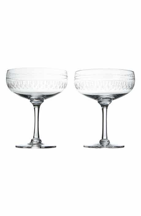 The Vintage List Set of 2 Crystal Cocktail Glasses