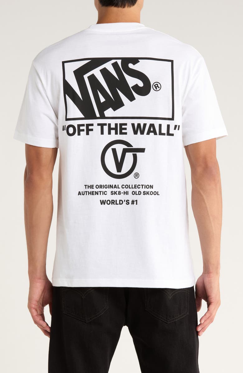 Vans Stacked Hi Logo Cotton Graphic T-Shirt, Alternate, color, White