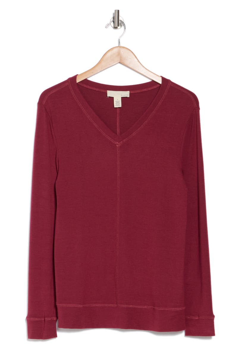 Clover Long Sleeve Tunic T-Shirt, Alternate, color, ZINFANDEL