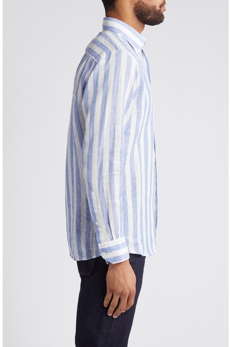 Crown Crafted Nils Linen Button-Up Shirt, Alternate, color, CASCADE BLUE