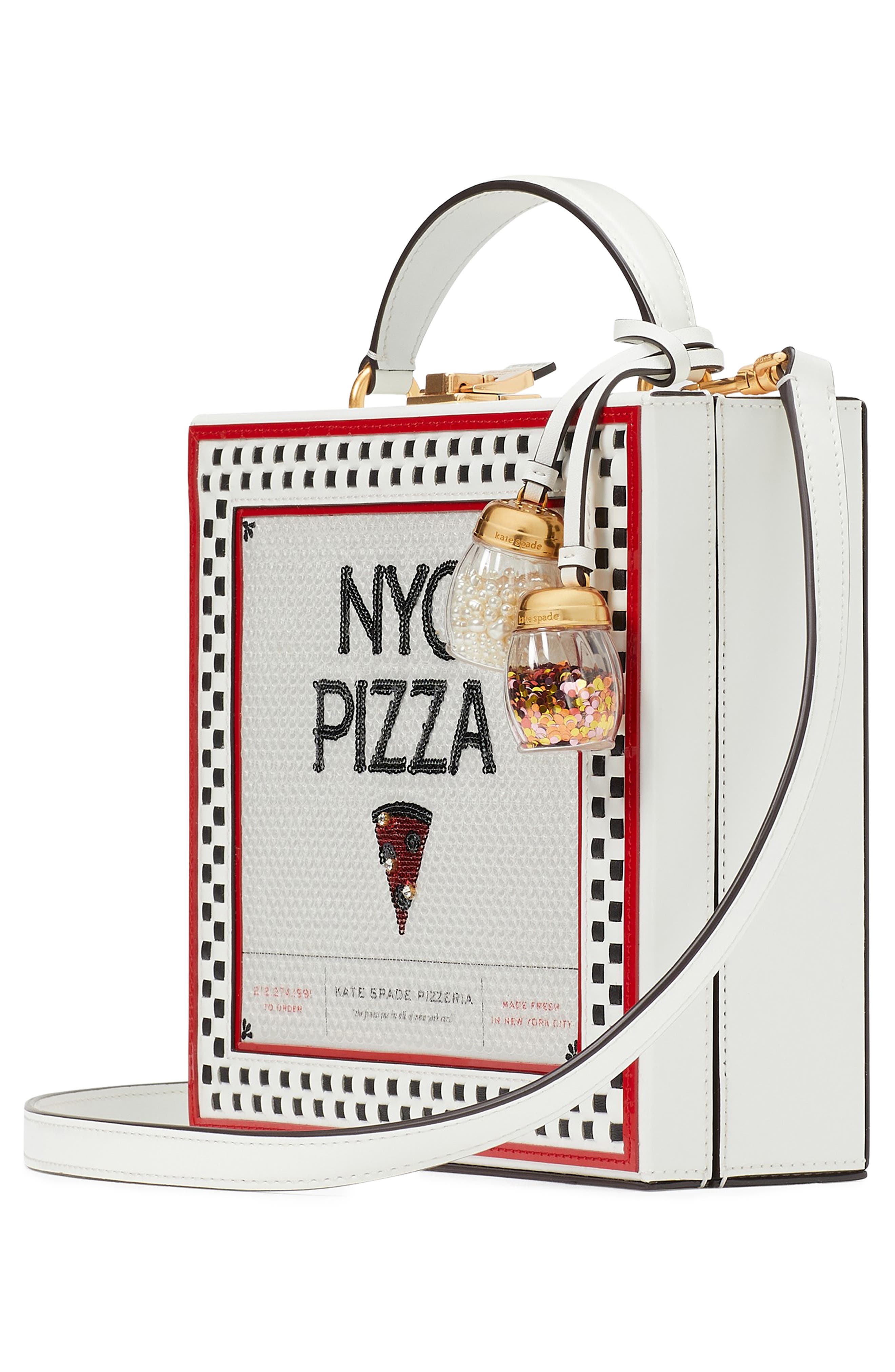 Kate Spade New York slice sequin & spazzolato leather top handle bag, Alternate, color, 