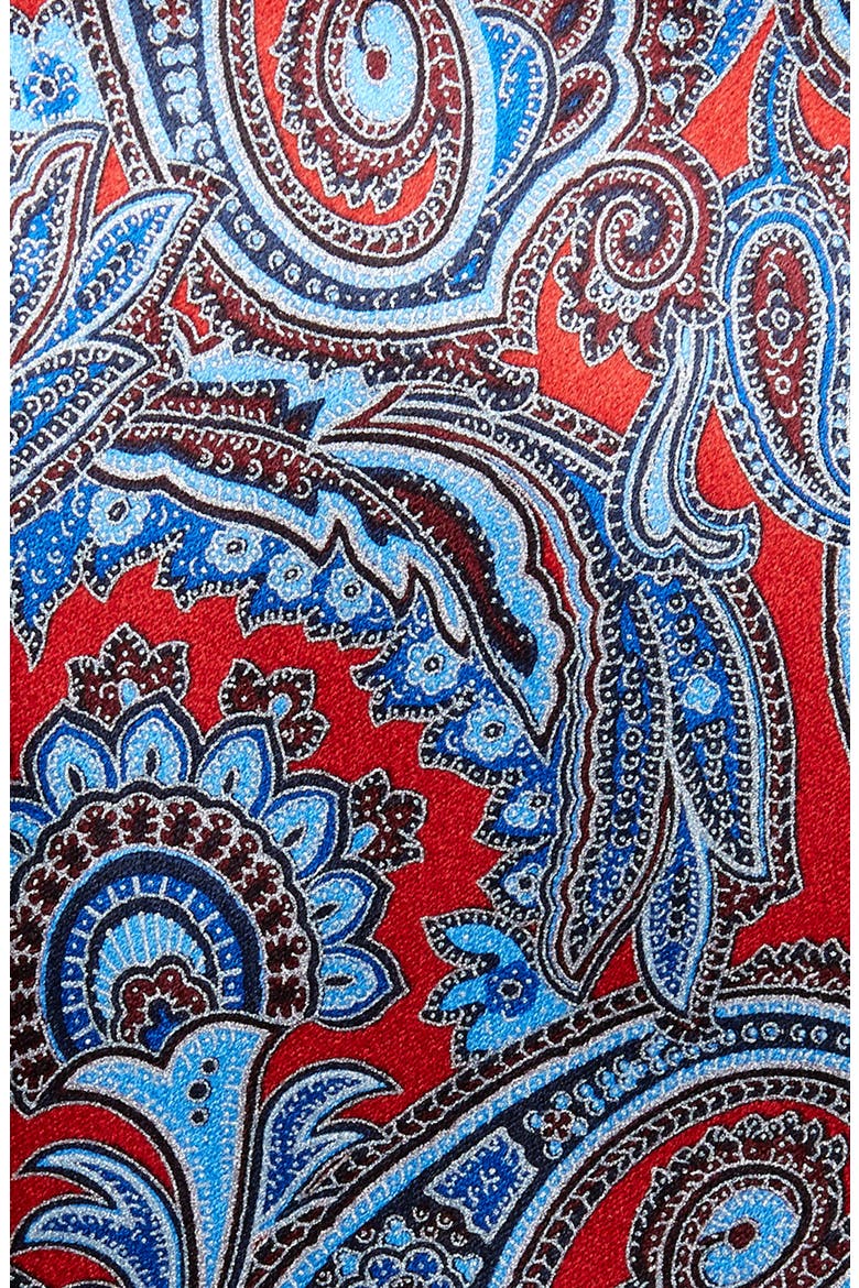 Paisley Silk Tie, Alternate, color, RED