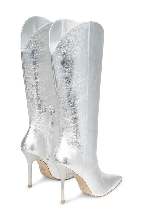 Stuart Weitzman Stuart Outrider 100 Boot In Silver