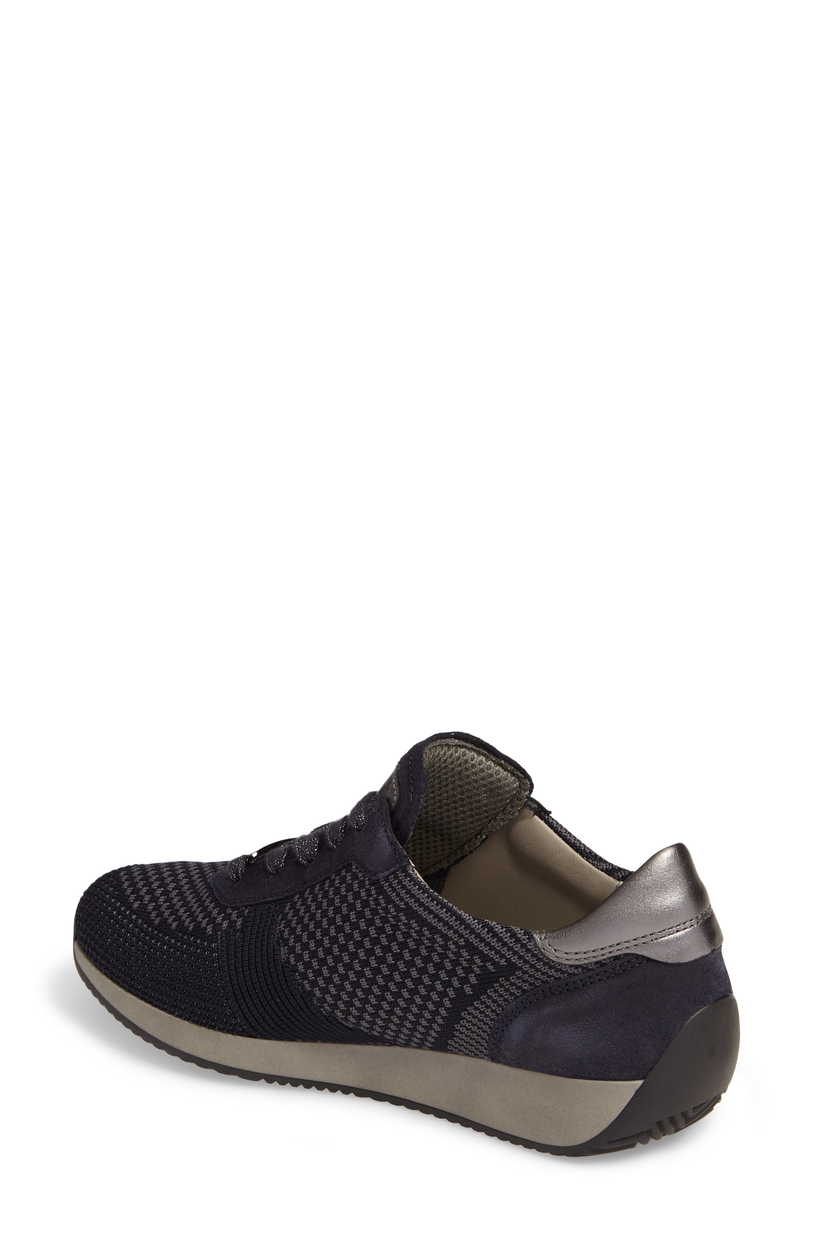 Lilly Sneaker, Alternate, color, BLUE LEATHER