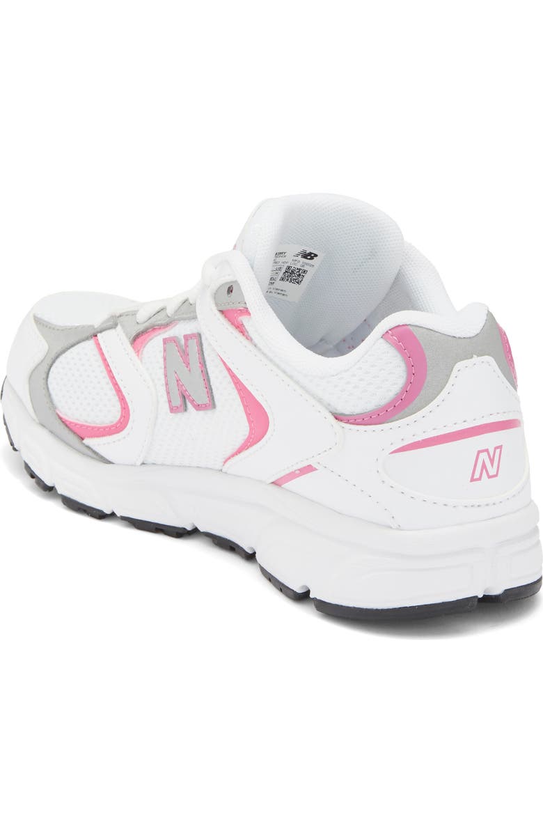 New Balance Kids' 408 Running Shoe, Alternate, color, White/ Pink Satin