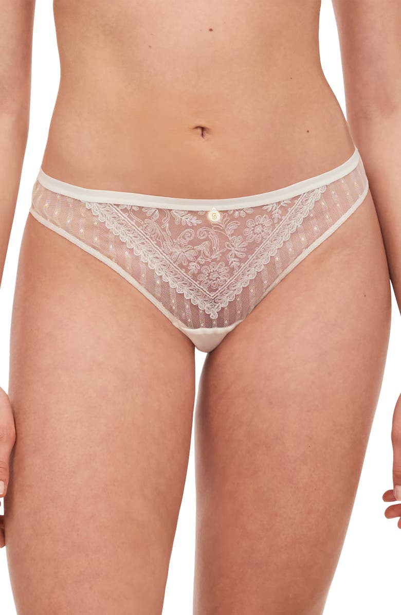 Chantelle Lingerie New Romance Lace Tanga, Main, color, 