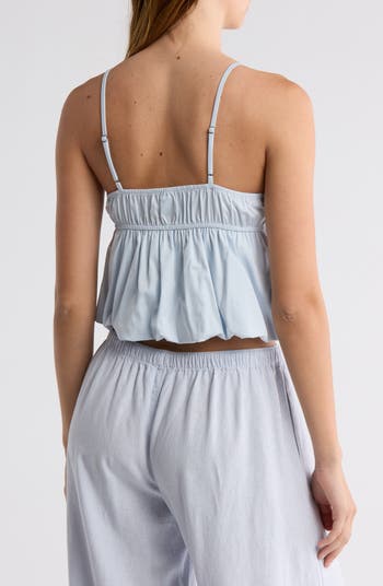 Bubble Peplum Crop Top