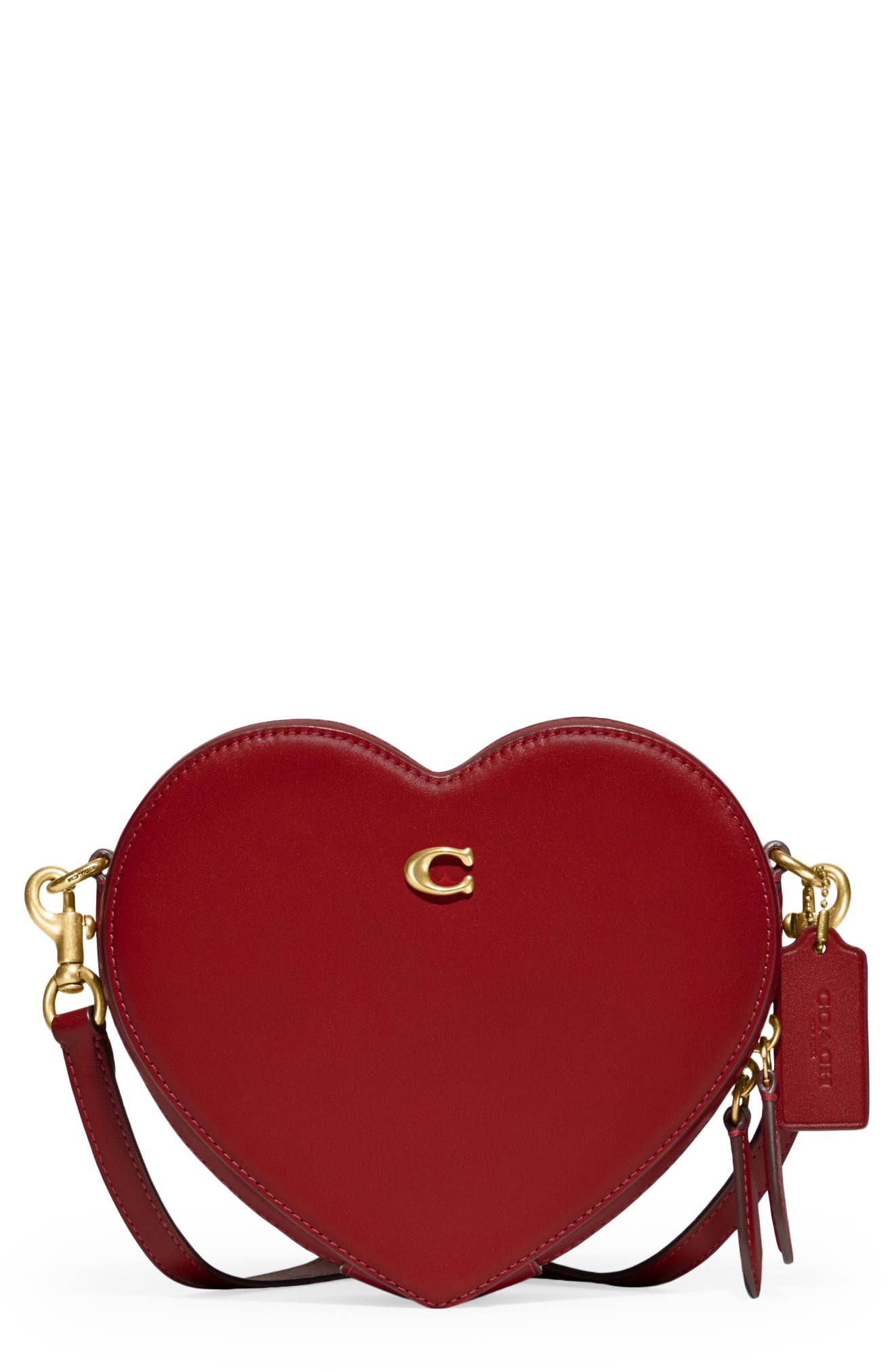 COACH Glove Tanned Leather Heart Crossbody Bag, Main, color, 