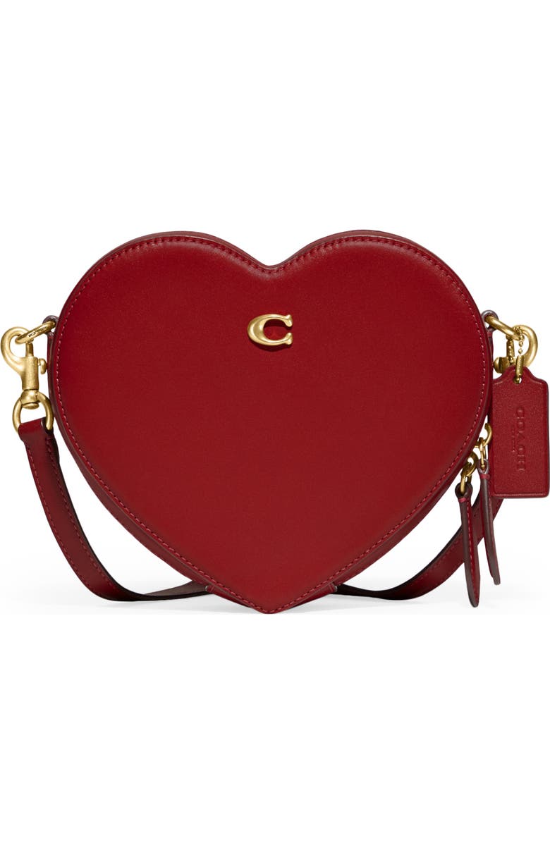COACH Glove Tanned Leather Heart Crossbody Bag, Main, color,