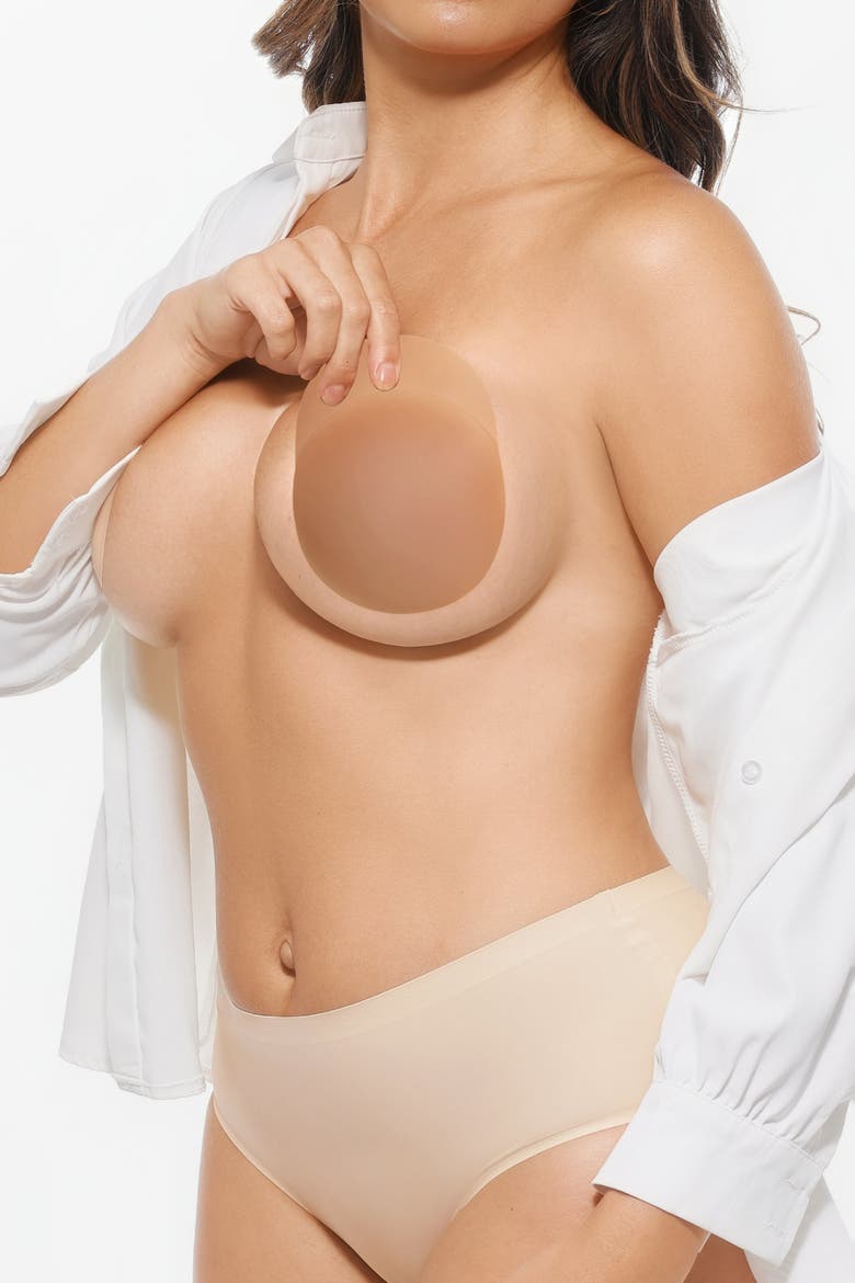 Reusable Seamless Silicone Nipple Covers, Alternate, color, Tan