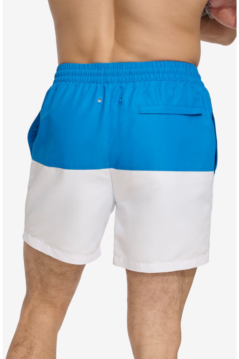 Colorblock Swim Trunks, Alternate, color, BLUE