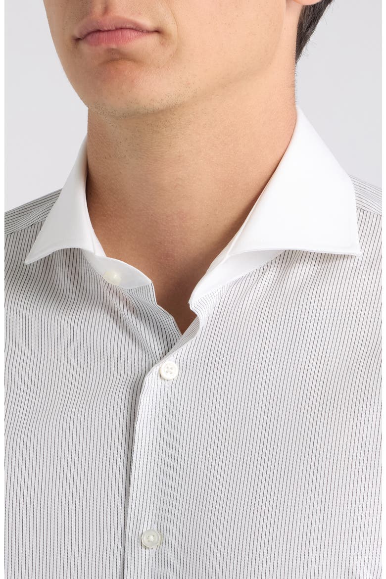 Hank Trim Fit Cotton Button Shirt, Alternate, color, BLACK