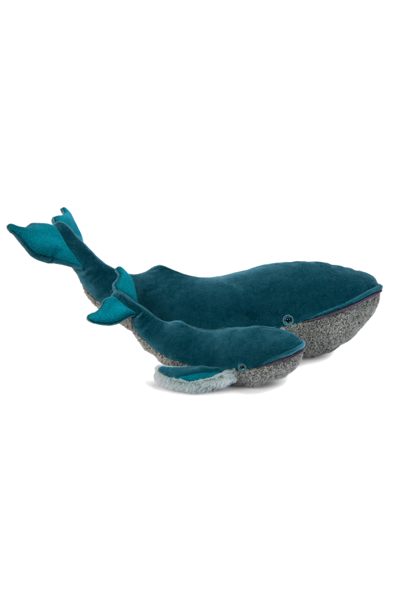 Moulin Roty Whale (large) All Around the World, Alternate, color, Blue