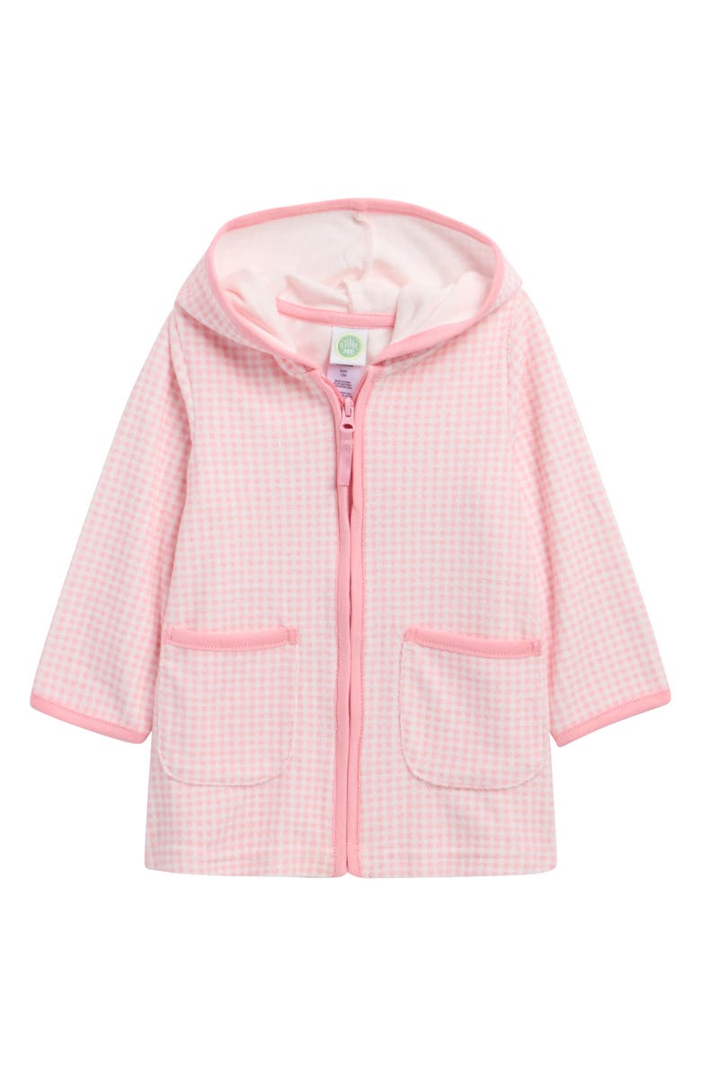 Little Me GINGHAM LS SWIM COVER UP, Main, color, Pink