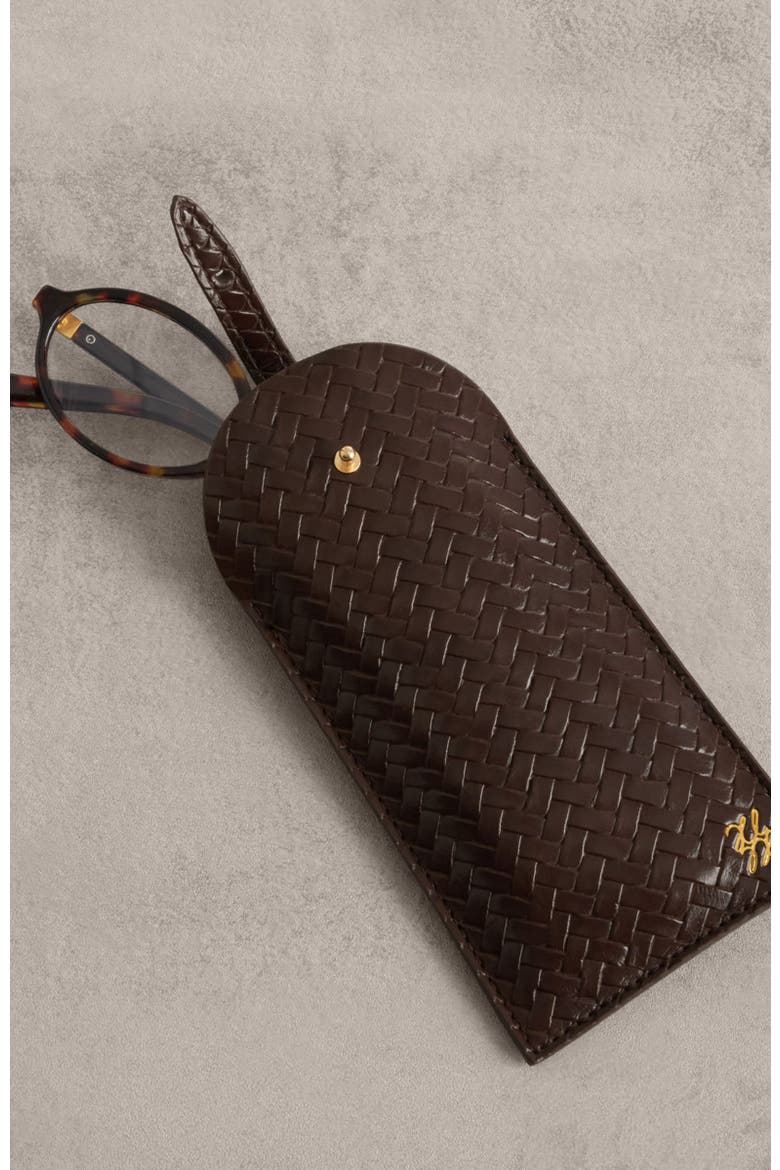 Glasses Sleeve, Alternate, color, Chocolate Woven