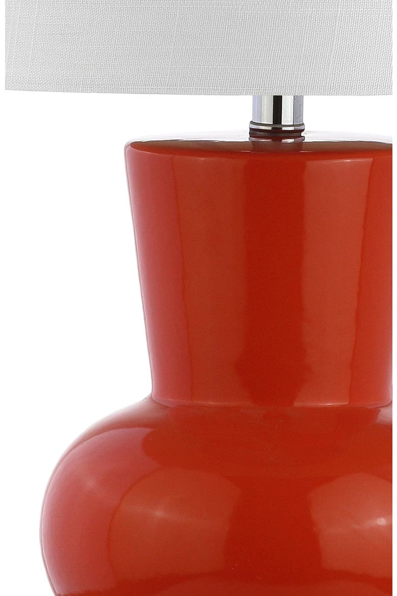 Julia 28.5" Ceramic LED Table Lamp, Alternate, color, Coral