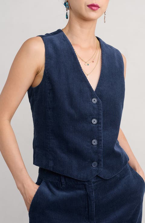 Pinpoint Organic Cotton Corduroy Vest