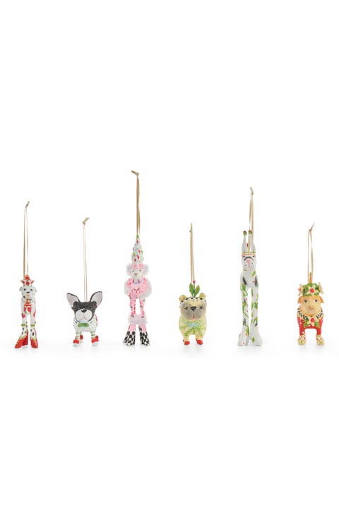 Patience Brewster Set of 6 Mini Dog Ornaments